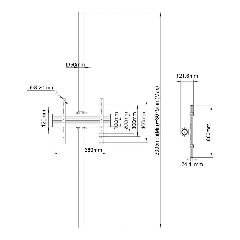 Multibrackets M Floor to Ceiling Mount Pro D-Series MBFC1UD