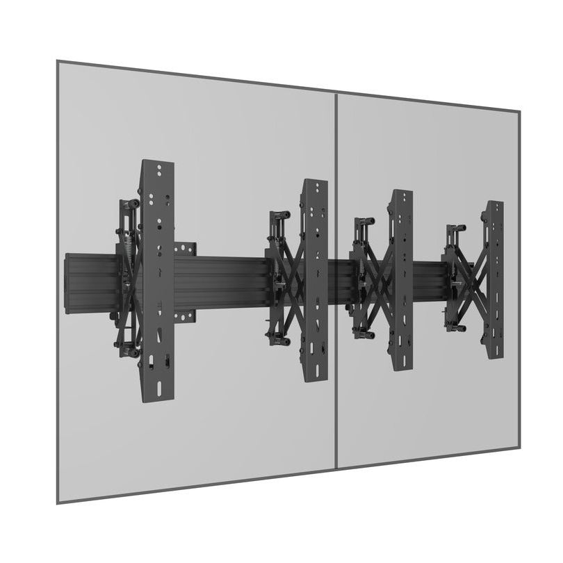 Multibrackets M Wallmount Pro MBW2x1UP Push In Pop Out Black
