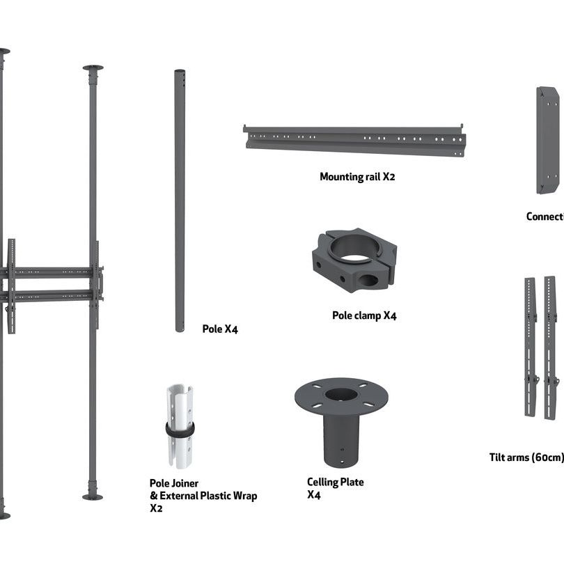 Multibrackets M Floor to Ceiling Mount Pro MBFC2P1UHD