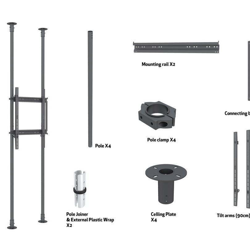 Multibrackets M Floor to Ceiling Mount Pro MBFC2P1UPHD