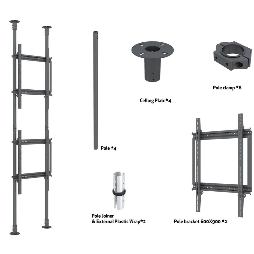 Multibrackets M Floor to Ceiling Mount Pro MBFC2P2UPHD