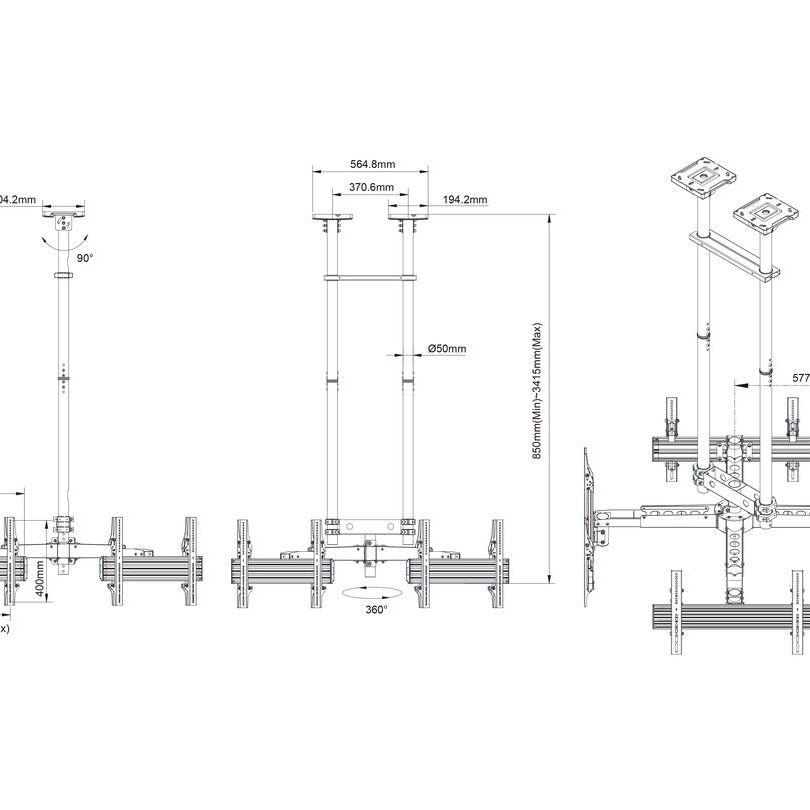 Multibrackets M Ceiling Mount Pro MBC4UHD