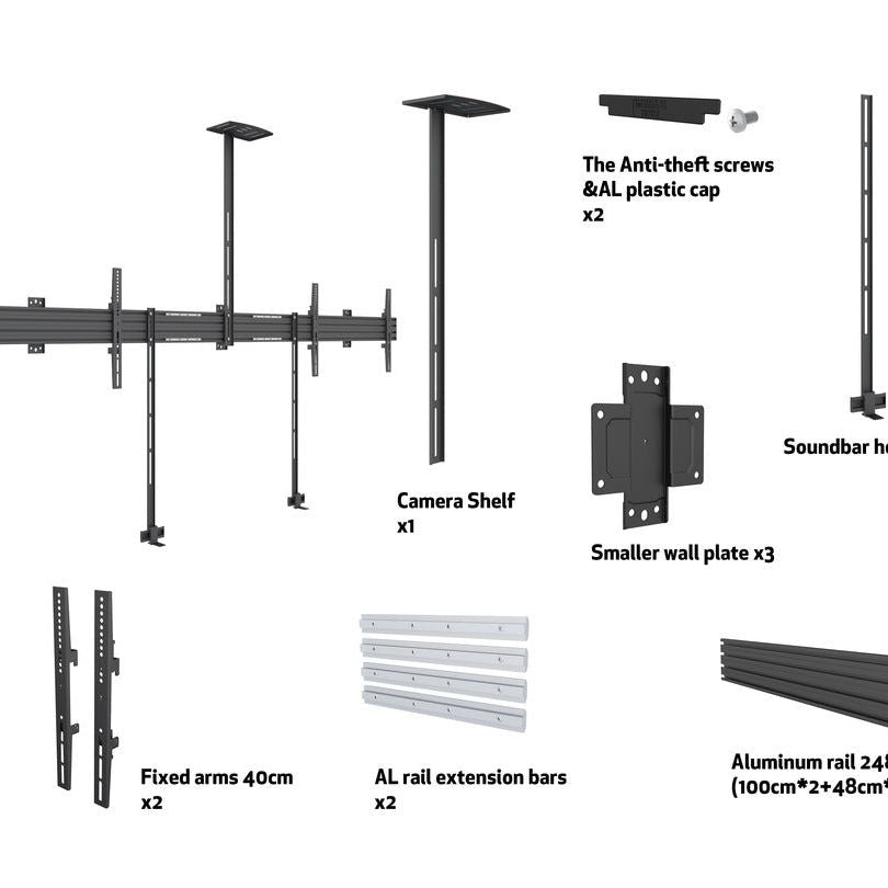 Multibrackets M Pro Series - Side by Side with brackets 75"