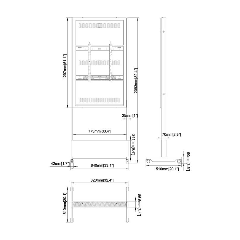 Multibrackets M Pro Series - Enclosure Totem 55" Wheelbase