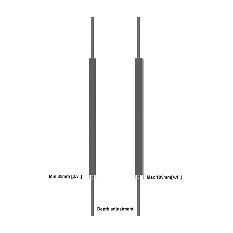 Multibrackets M Pro Series Enclosure 65" Floor to Ceiling Medium Black