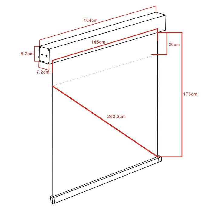Multibrackets M 1:1 Motorized Projection Screen 145x145, 80" White Edition