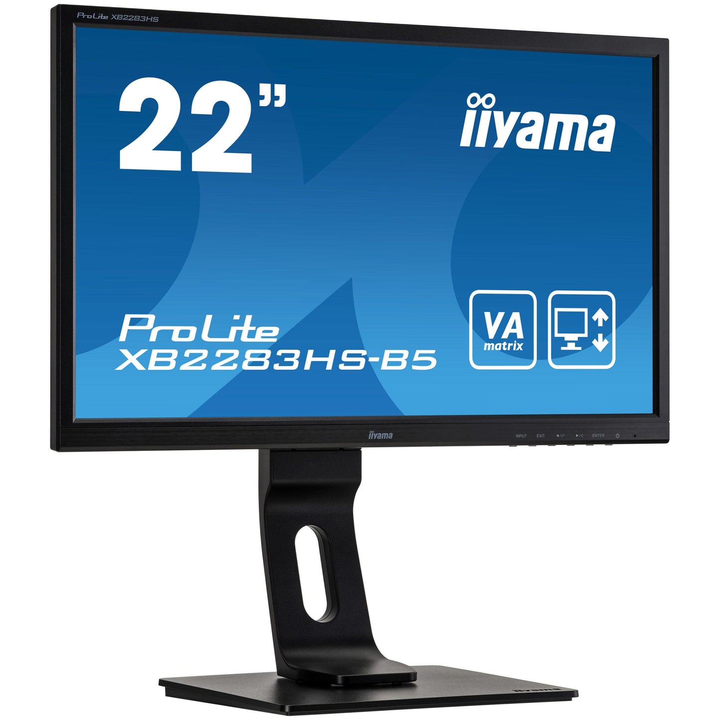 iiyama ProLite XB2283HS-B5 22" LED Full HD Display with Height Adjust Stand Black