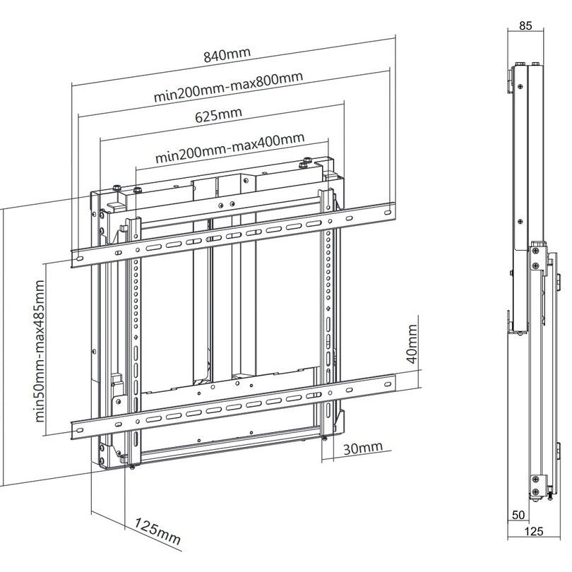 Multibrackets M Counterbalanced Wallmount HD 23-40kg