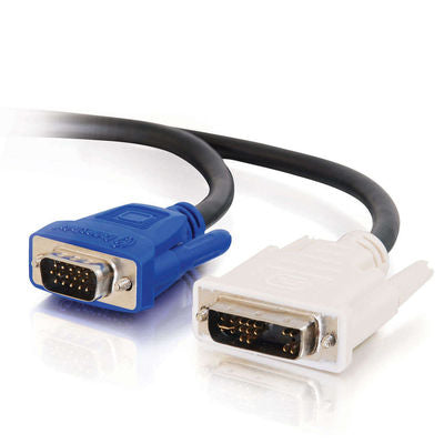 C2G 26958 video cable adapter 1 m DVI-I VGA (D-Sub) Black