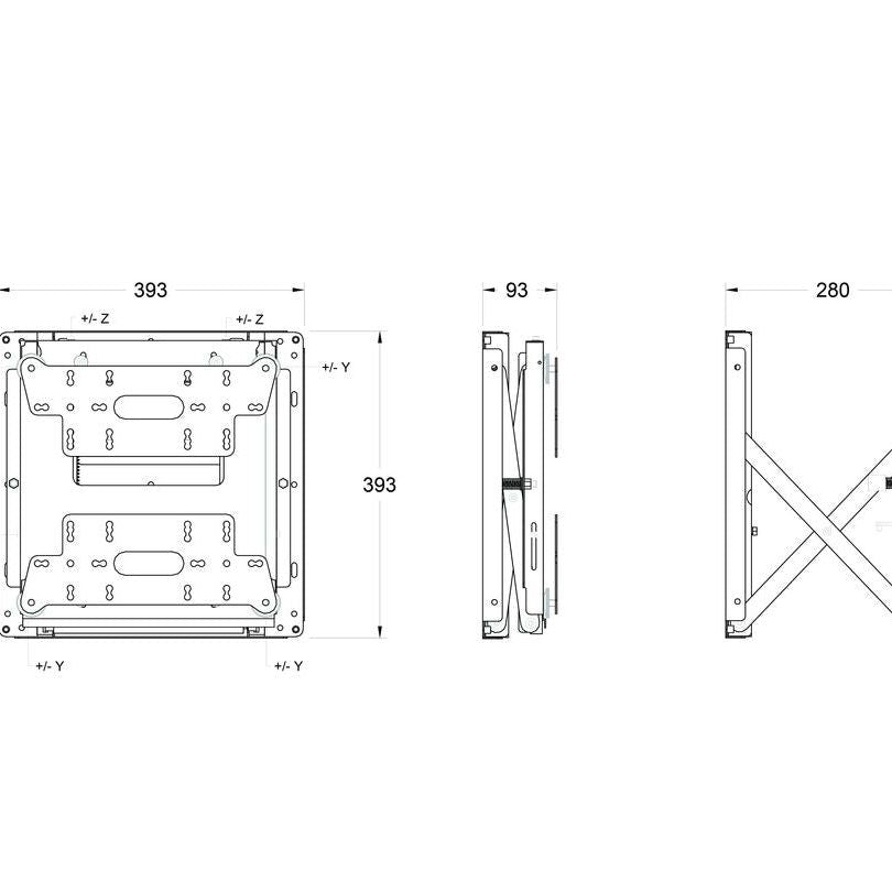 Multibrackets M Public Video Wall Mount Push Small