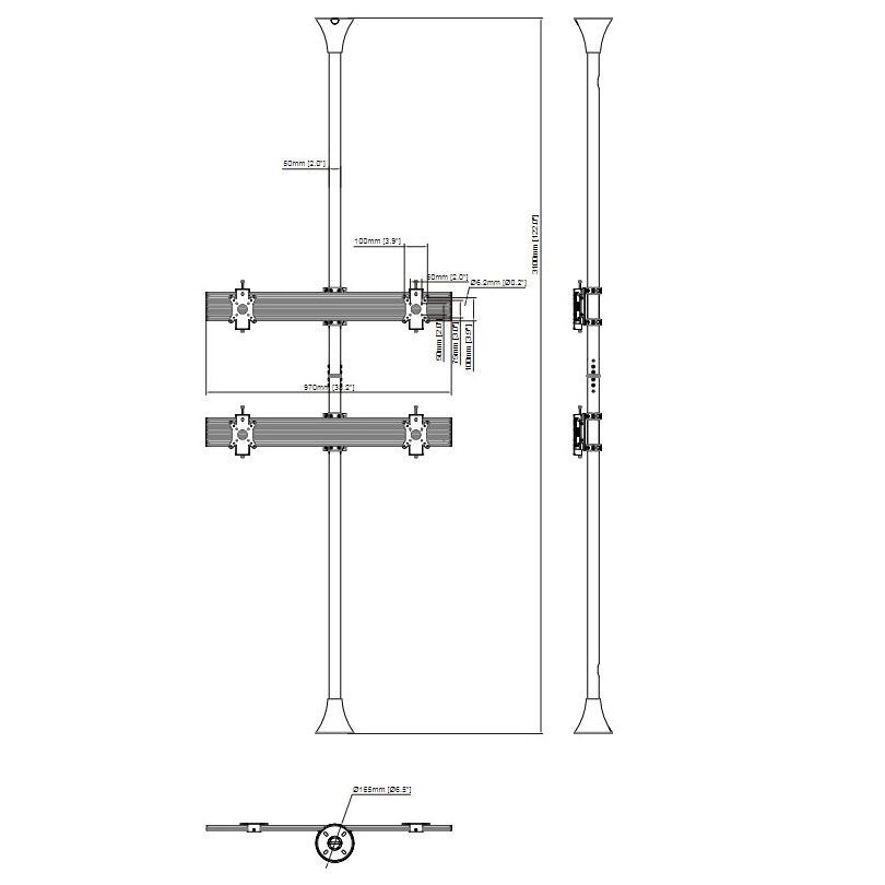 Multibrackets M Floor to Ceiling Mount Pro MBFC2X2U-F100