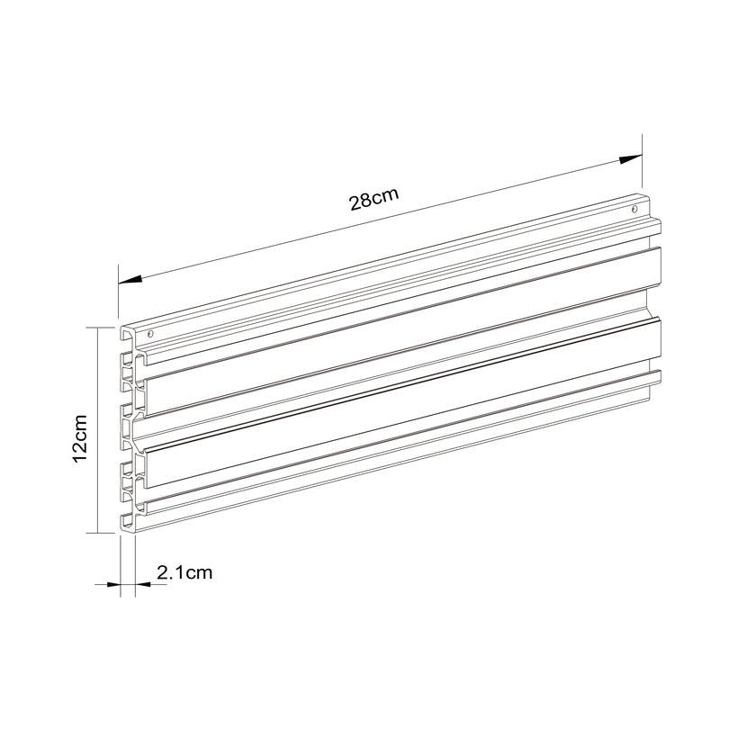 Multibrackets M Pro Series - Single Screen Rail 28cm Black