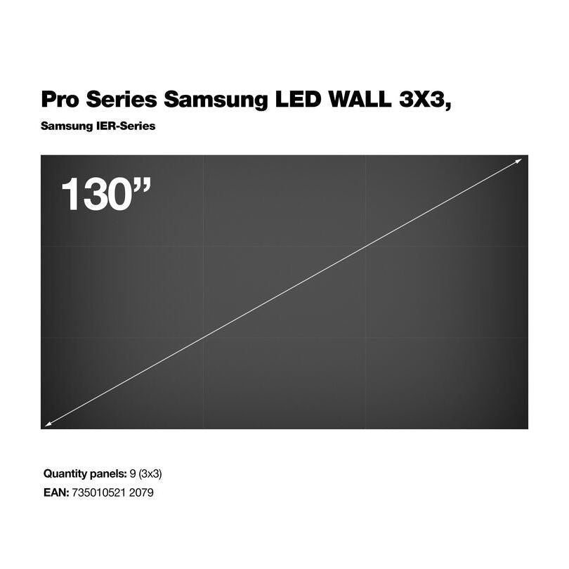 Multibrackets Pro Series Samsung LED WALL 3X3, Samsung IER-Series