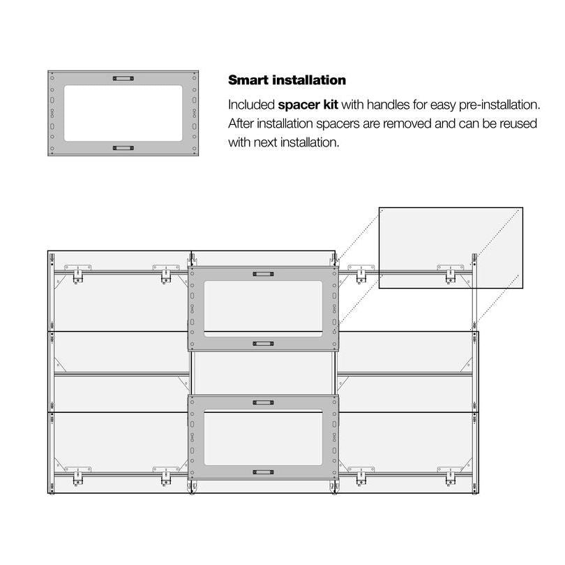 Multibrackets Pro Series Samsung LED WALL 3X3, Samsung IER-Series