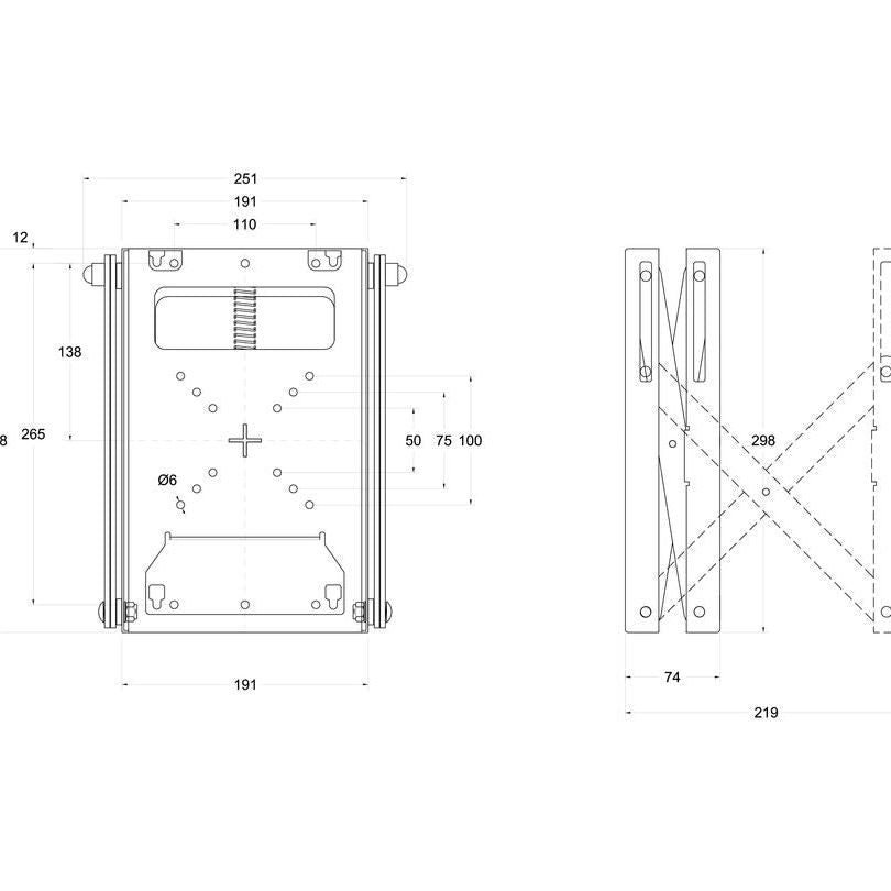 Multibrackets M Public Video Wall Mount Push X Small