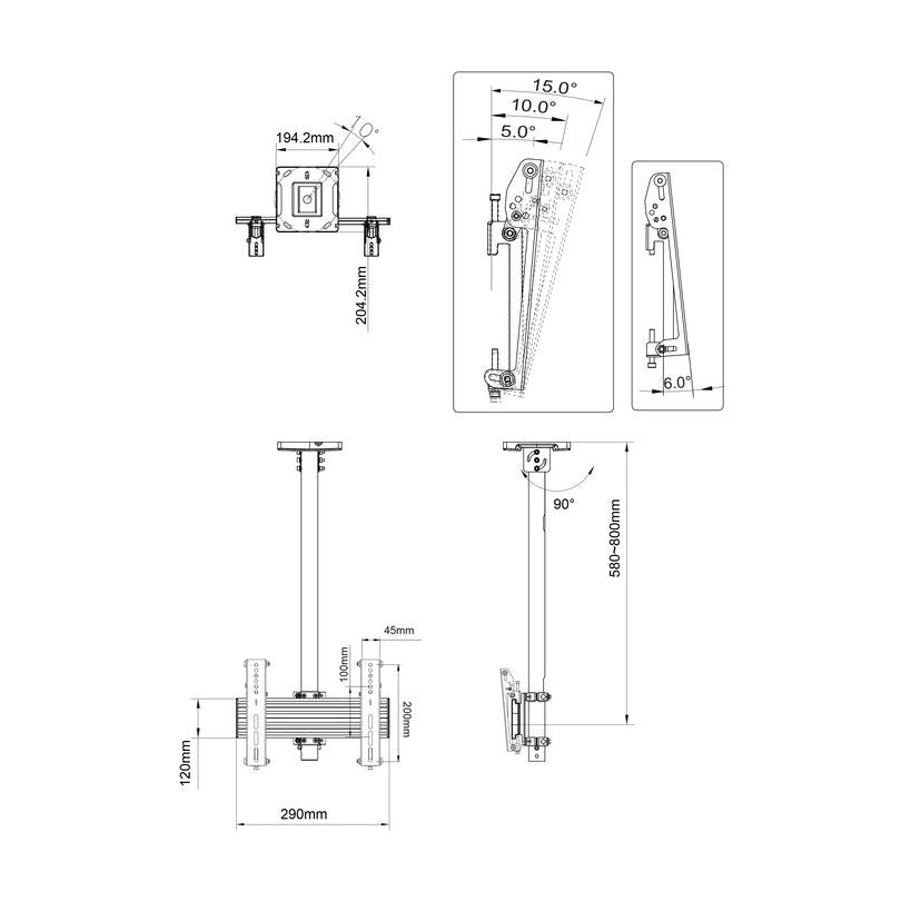 Multibrackets M Menu Board Mount Pro MBC1X1U VESA 200