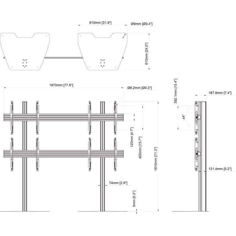 Multibrackets M Pro Series Video Wall Stand MBF2x2U