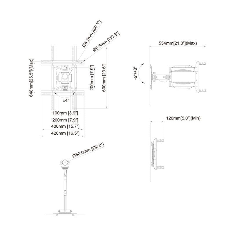 Multibrackets M Pro Series - VESA Flexarm Pro Portrait