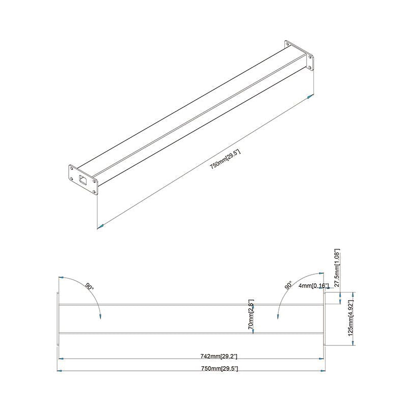 Multibrackets M Pro Series - Wheelbase Supportbar 750mm