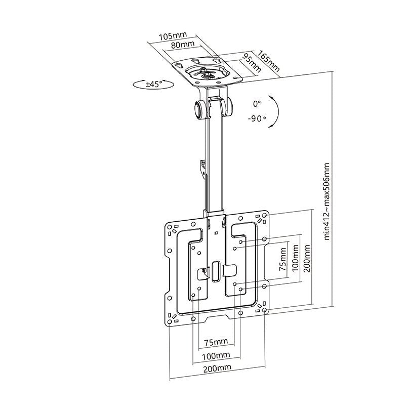 Multibrackets M VESA Flip Down Large Black