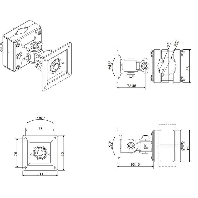 Multibrackets M VESA Monitor Polemount 75/100