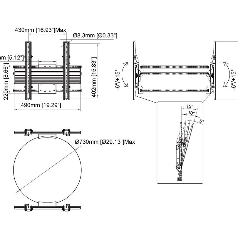 Multibrackets M Pro Series - Wallmount Column Dual