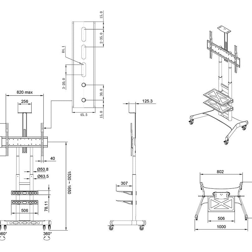 Multibrackets M Public Floorstand Basic 180 Plus