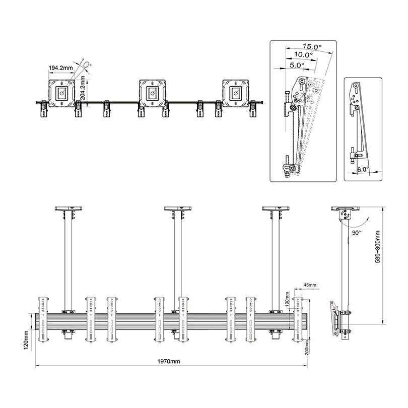 Multibrackets M Menu Board Mount Pro MBC5X1UP VESA 200