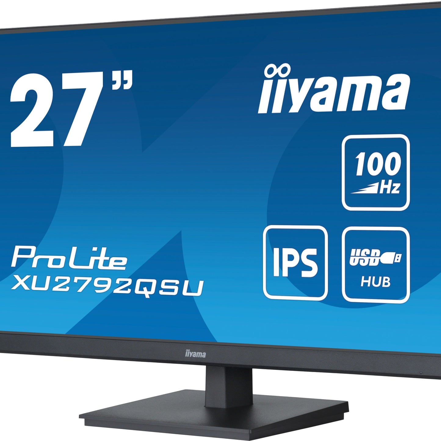 iiyama ProLite XU2792QSU-B6 27" WQHD IPS technology panel with USB hub and 100Hz refresh rate