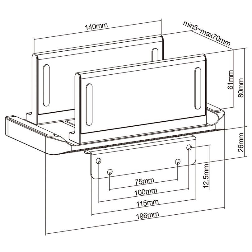 Multibrackets M Thin Client Holder/Stand 3kg