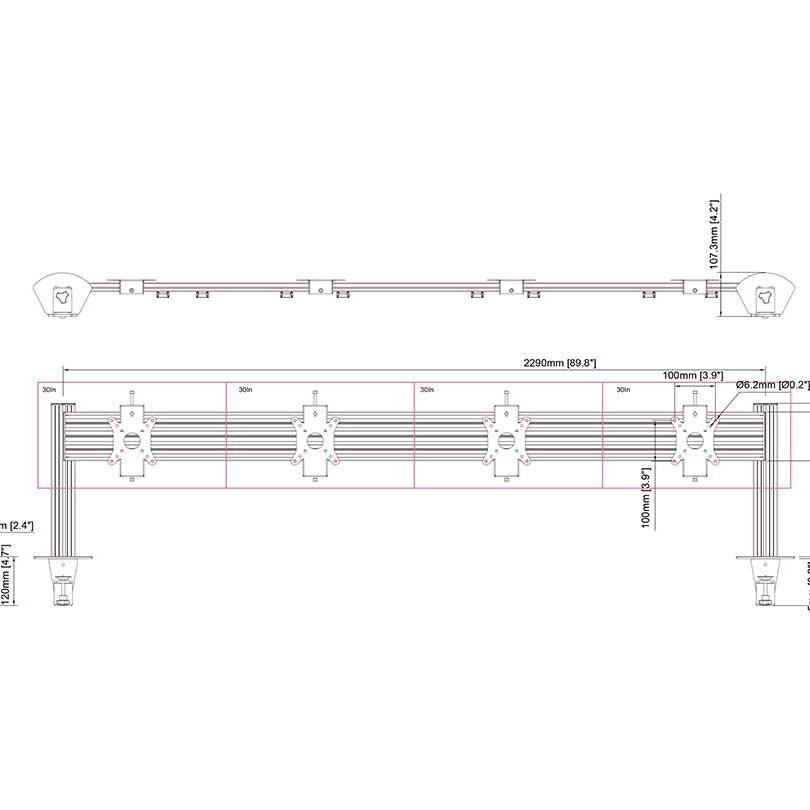 Multibrackets M Deskmount Column Pro MBDM4X1U