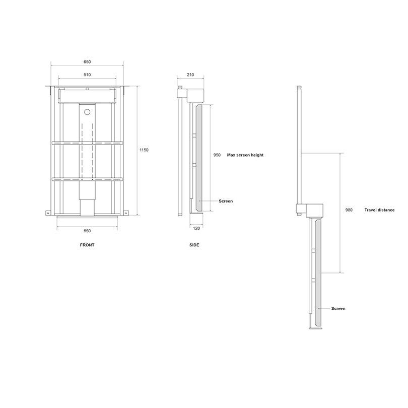 Multibrackets M Motorized Drop Down TV Lift 55"-75"