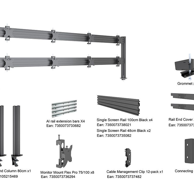 Multibrackets M Deskmount Column Pro 4x2 MBDM4x2U