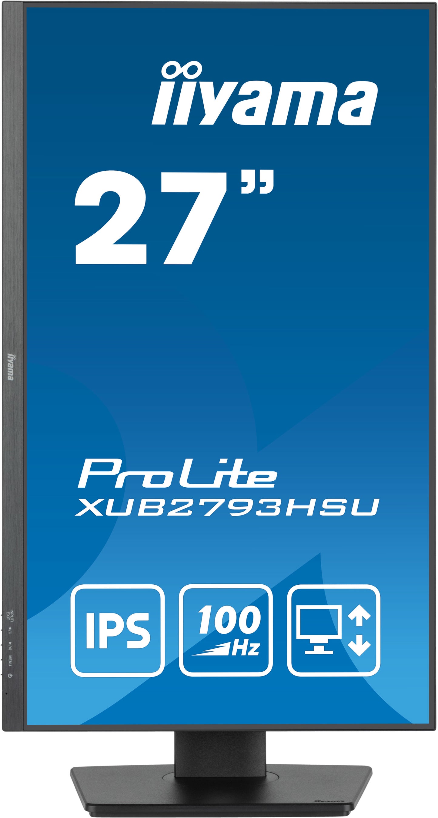 iiyama ProLite XUB2793HSU-B6 27” IPS technology panel with height adjustable stand and 100Hz refresh rate