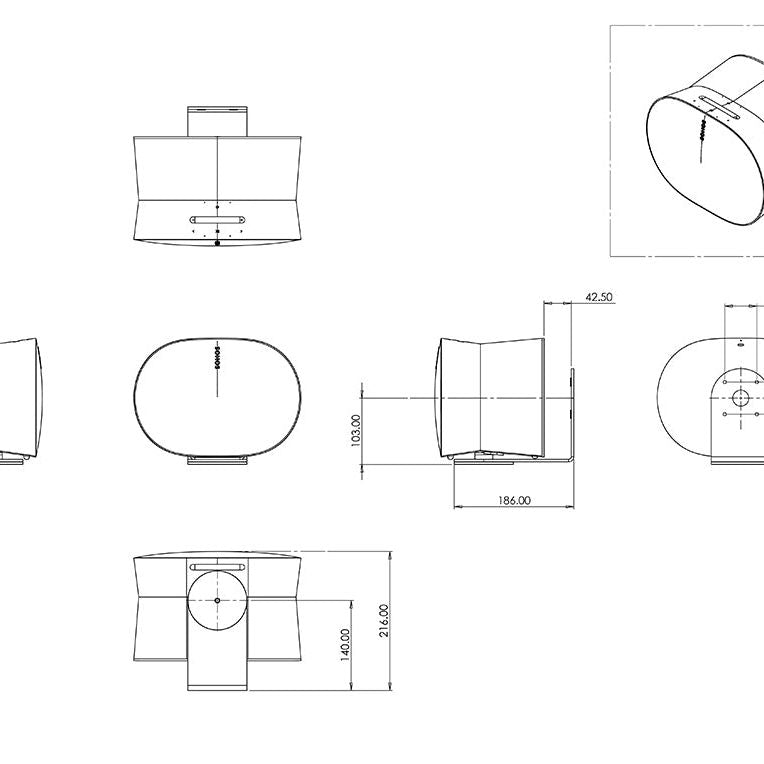 Multibrackets M Sonos Wall Mount for ERA300 - Black