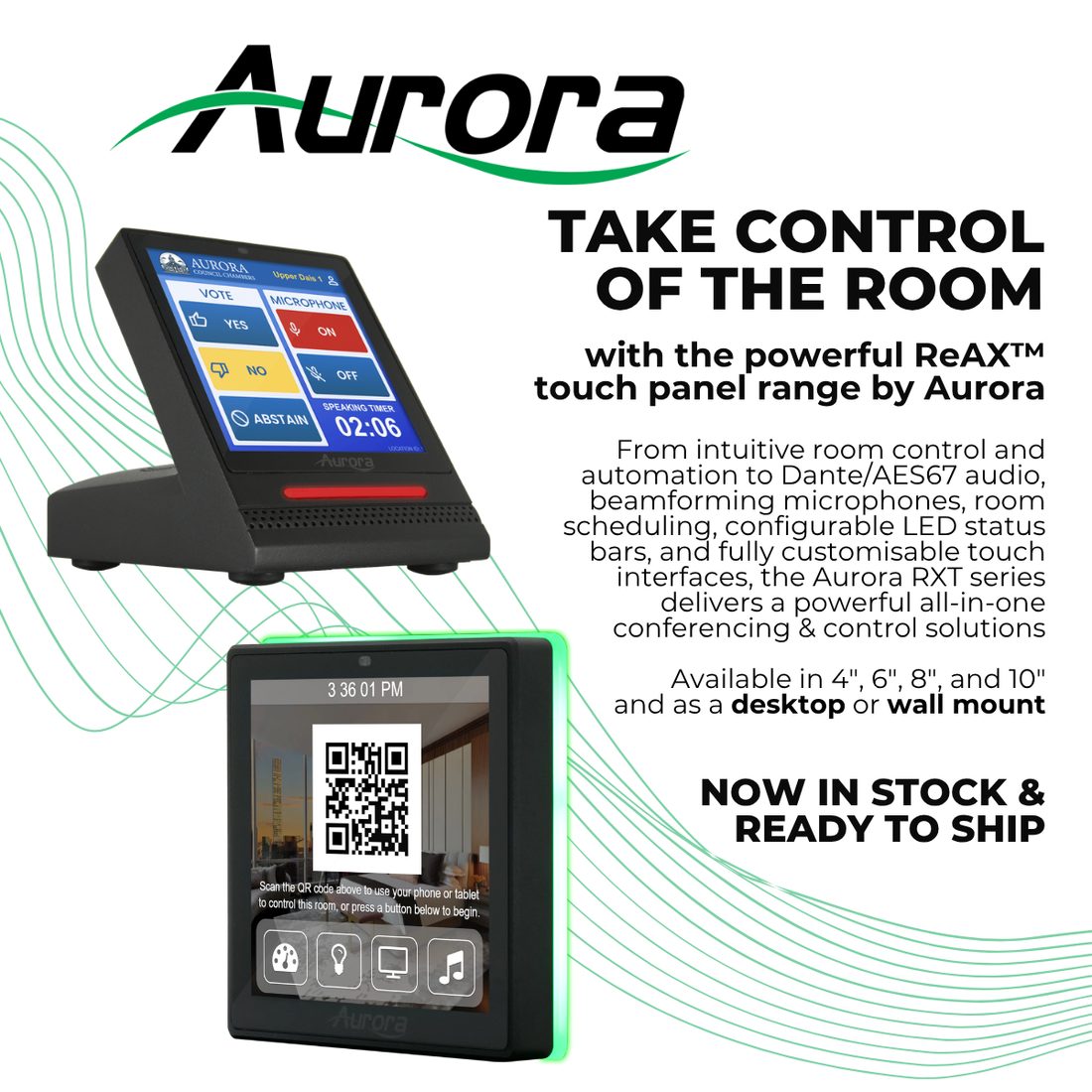 Aurora ReAX™ RXT Control Panels Now In Stock at Mentor Distribution