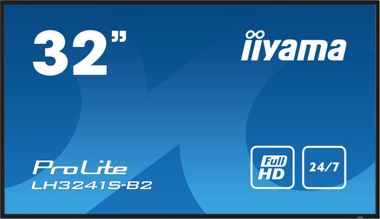 iiyama LH3241S-B2 Signage Display Kiosk design 80 cm (31.5") LED 350 cd/m² Full HD Black 24/7