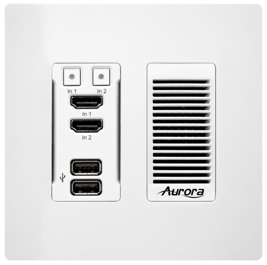 Aurora HT-TX1-WP2-W 2 Input 4K60 HDBaseT??2.0 Transmitter Wall Plate 330ft (White) (Copy)