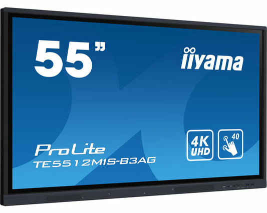 iiyama TE5512MIS-B3AG 55" Interactive 4K UHD Touchscreen with Android 11 and PureIR Touch