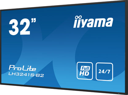 iiyama LH3241S-B2 Signage Display Kiosk design 80 cm (31.5") LED 350 cd/m² Full HD Black 24/7