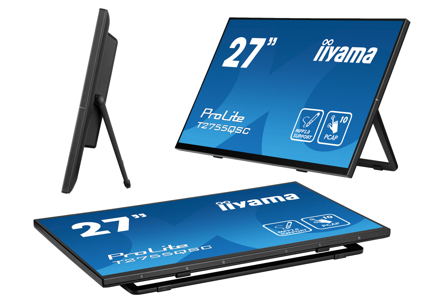 iiyama ProLite T2755QSC-B1 computer monitor 68.6 cm (27") 2560 x 1440 pixels Full HD LCD Touchscreen Black