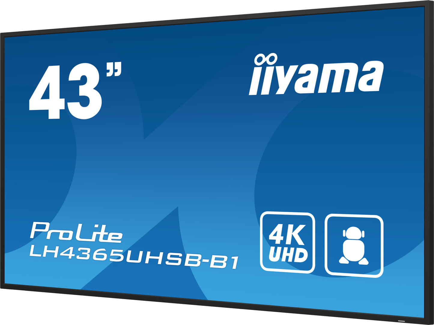 iiyama LH4365UHSB-B1 Signage Display Kiosk design 108 cm (42.5") LED Wi-Fi 800 cd/m² 4K Ultra HD Black Built-in processor Android 11 24/7