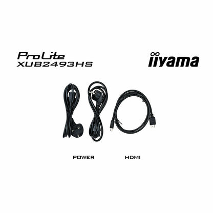 iiyama ProLite XUB2493HS-B5 24" IPS LCD Monitor with Height Adjust Stand