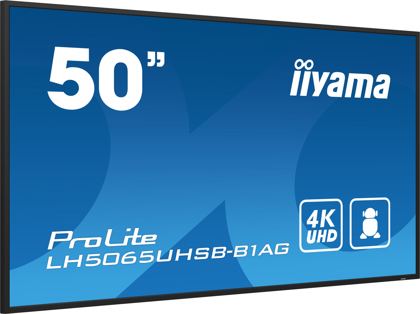 iiyama LH5065UHSB-B1AG Signage Display Digital signage flat panel 125.7 cm (49.5") LCD Wi-Fi 800 cd/m² 4K Ultra HD Black Built-in processor Android 11 24/7