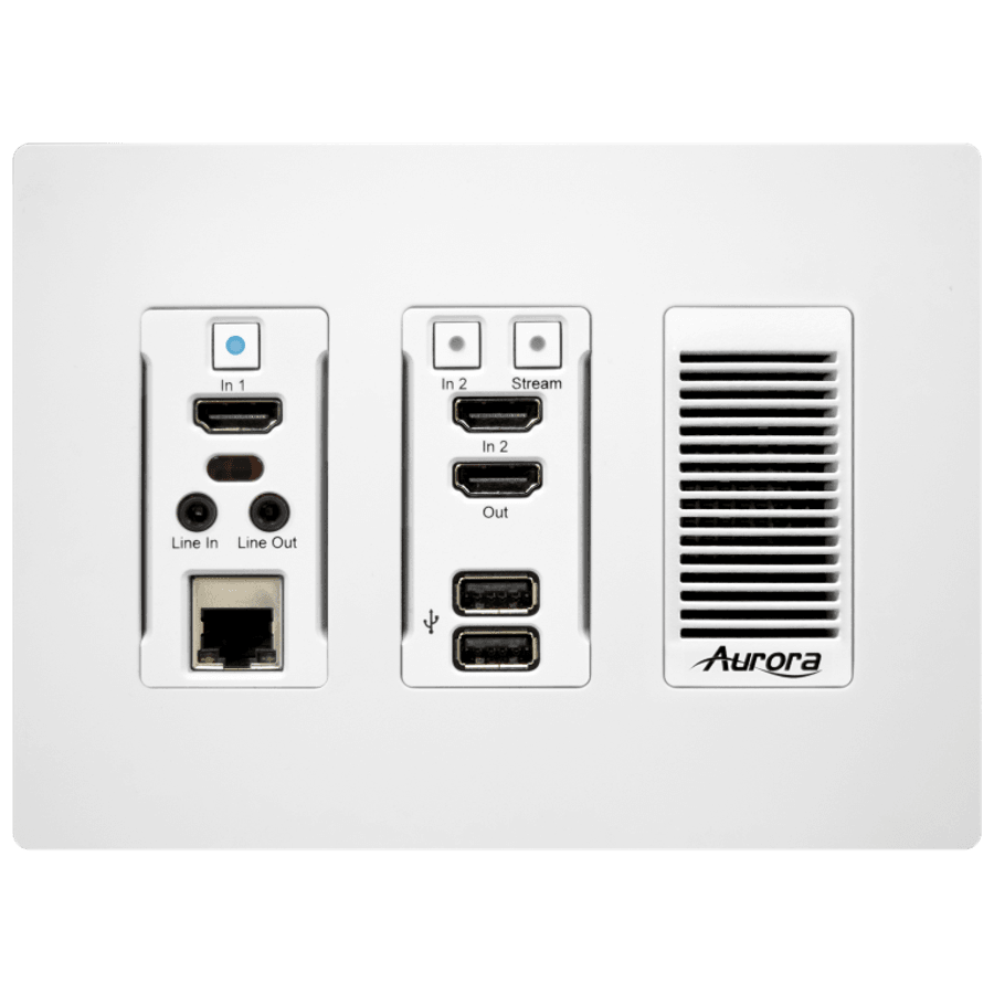 Aurora IPX-TC3A-WP3-C-Pro-W 3rd Gen 4K 10Gbps Transceiver Wall Plate