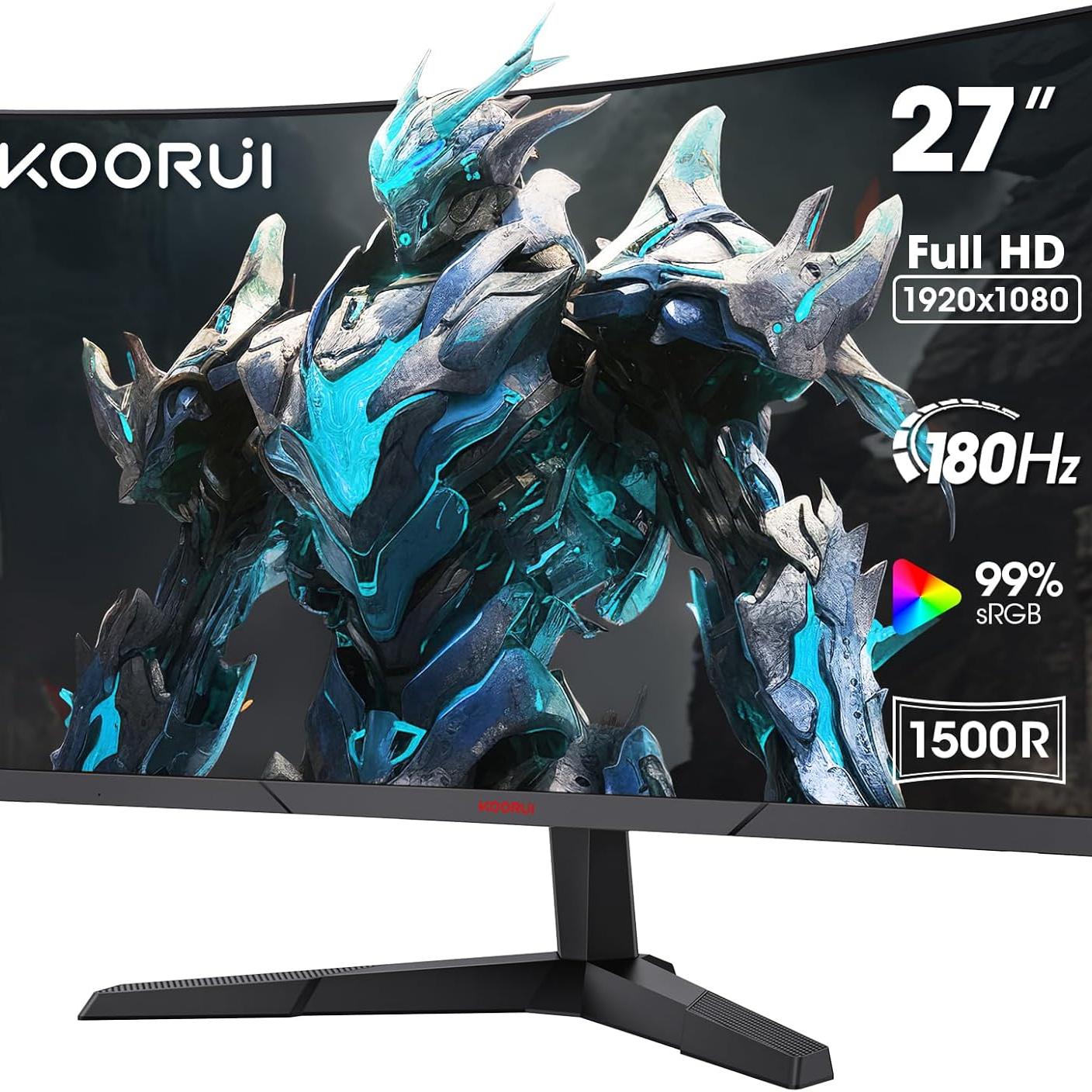 Koorui 27E6CA 27" Curved VA 165Hz 1ms FHD 1500R Gaming Monitor