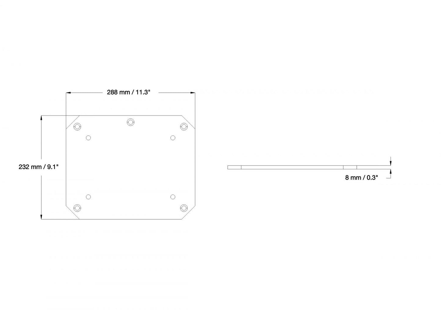 Conen Mounts Floor plate for display brackets