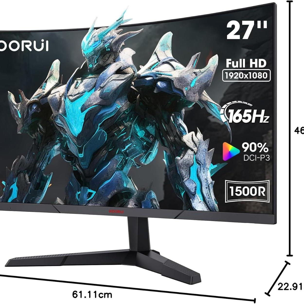 Koorui 27E6CA 27" Curved VA 165Hz 1ms FHD 1500R Gaming Monitor