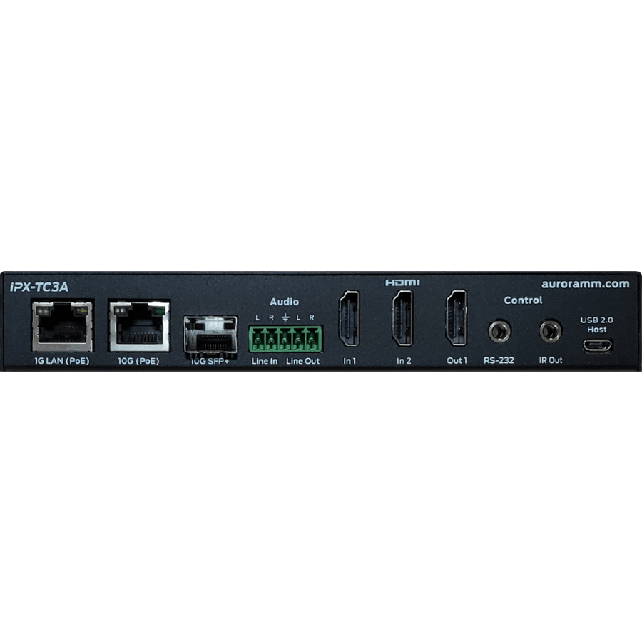 Aurora IPX-TC3A-DF-Pro 3rd Gen 4K 10Gbps AV-over-IP Transceiver Box