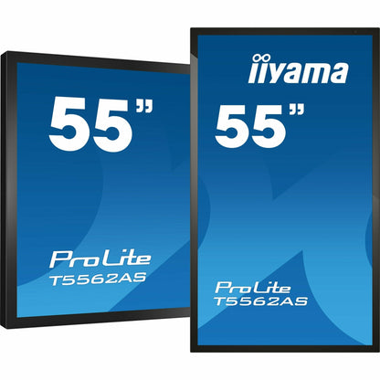 Iiyama T5562AS-B1 55" VA 4K UHD Projective Capacitive 20pt Touchscreen with Palm Rejection Edge to Edge Glass Design